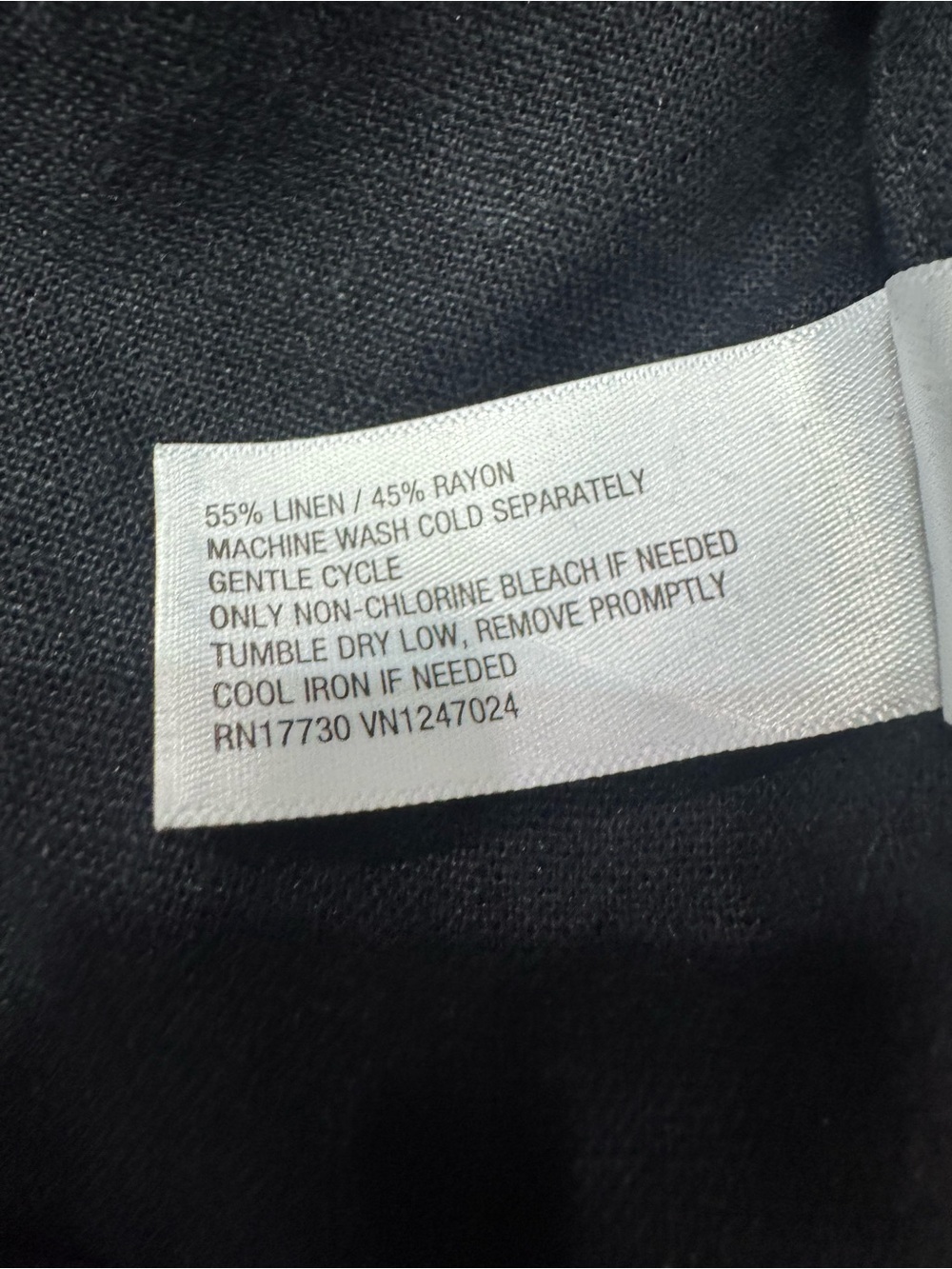 Linen Blend side Button Tank Top Black XS Casual Relaxed Fit Crew Neck NWT - Picture 14 of 14